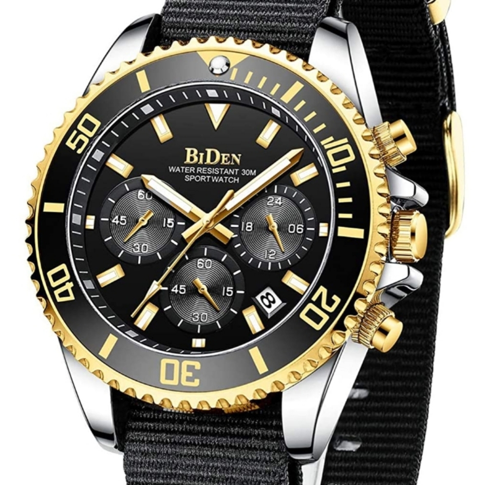 Mens Watches Chronograph Stainless Steel Waterproo